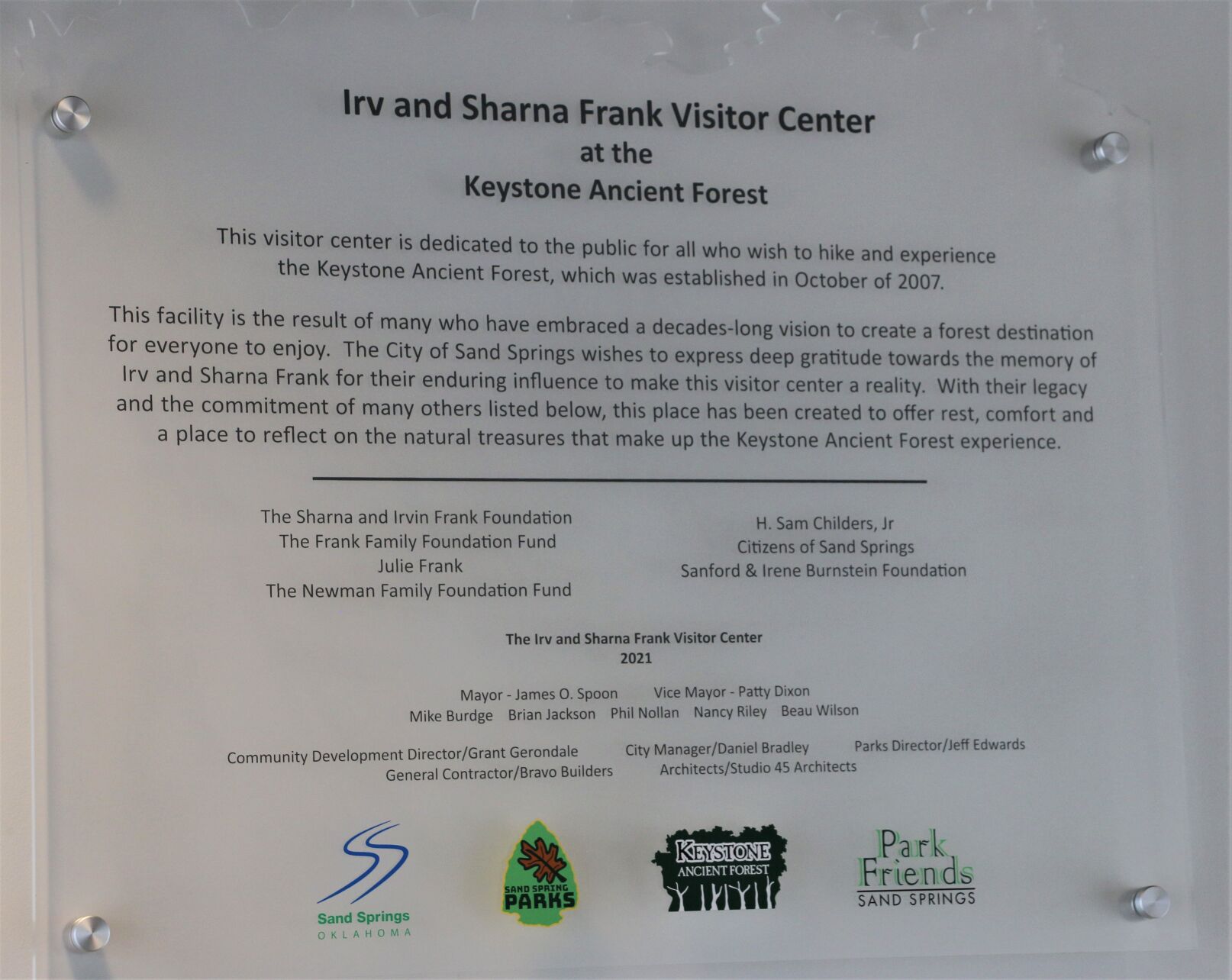 Keystone Ancient Forest visitor center dedication